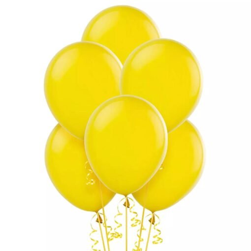 6 بالونات هيليوم صفراء السعر